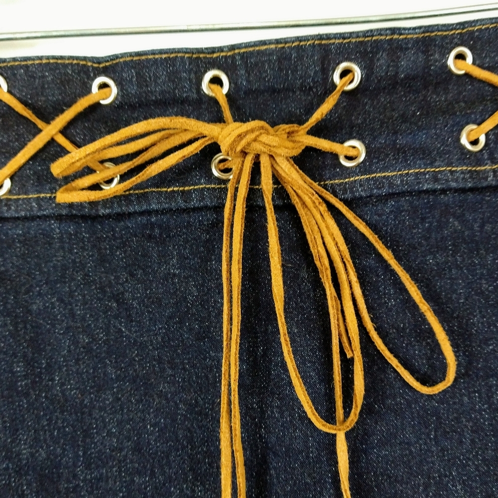 SOLD!!!!Vintage Cello Jean Mini Skirt Size Small - Picture 3 of 15